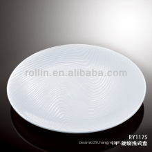 healthy fine white porcelain dinner plate for hotel